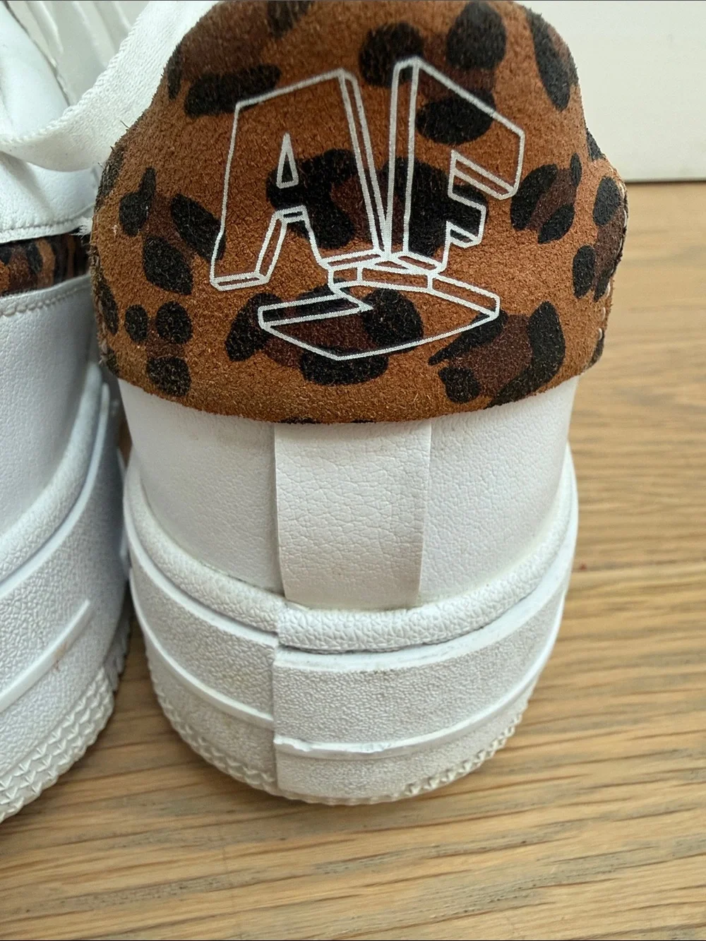 Nike Women's Air Force 1 Pixel SE 'Leopard Print' White Sneakers